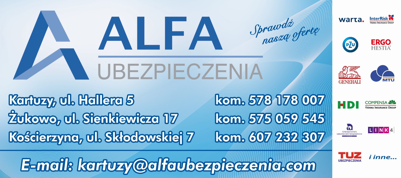 ubezpieczenia majątkowe KARTUZY